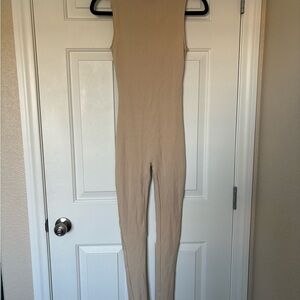 Sleeveless Tan Jumpsuit